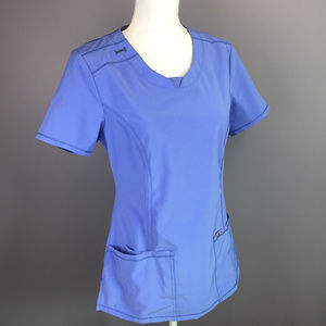 CHEROKEE INFINITY Round Neck Scrub Top - Ceil Blue
